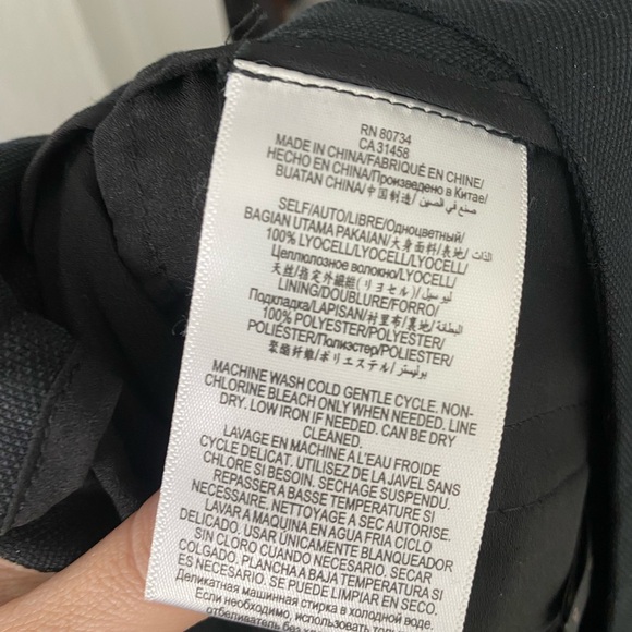 BCBG black Lyocell Wide Leg black High Rise paperbag trouser dress pants - Picture 6 of 8